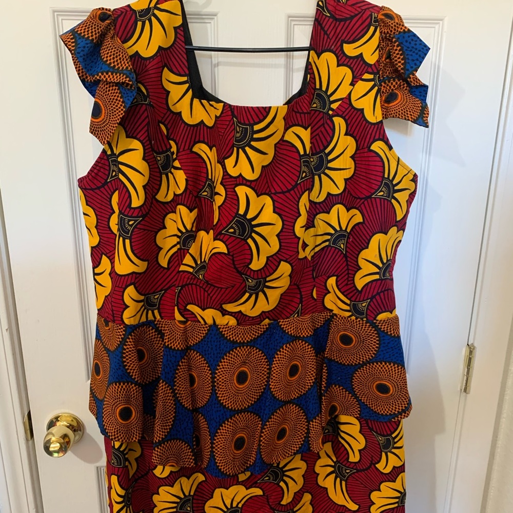 This is a handmade African dress.